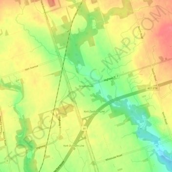 Green River topographic map, elevation, terrain