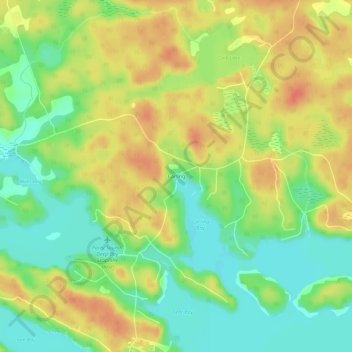 Carling topographic map, elevation, terrain