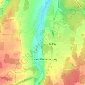 Le Merle topographic map, elevation, terrain