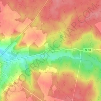 La Charmoye topographic map, elevation, terrain