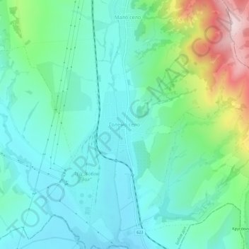 Golemo Selo topographic map, elevation, terrain