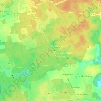 Jupille topographic map, elevation, terrain
