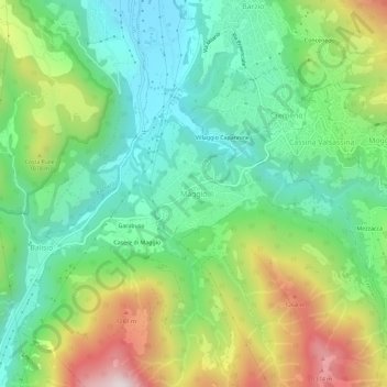 Maggio topographic map, elevation, terrain