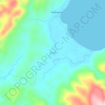 Culat topographic map, elevation, terrain