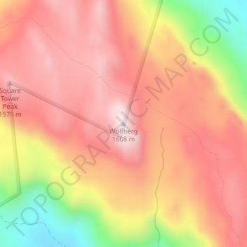 Wolfberg topographic map, elevation, terrain