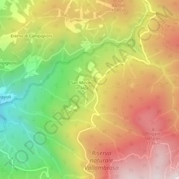 Sanbuco topographic map, elevation, terrain