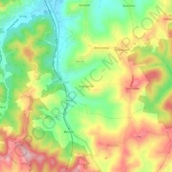Case Sparse topographic map, elevation, terrain