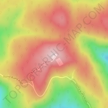 Mount Donna Buang topographic map, elevation, terrain