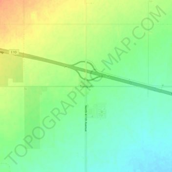 Tonopah topographic map, elevation, terrain