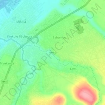 Anku topographic map, elevation, terrain