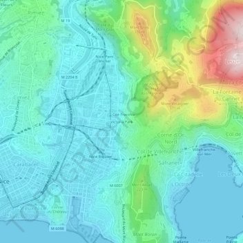 Victoria Park topographic map, elevation, terrain