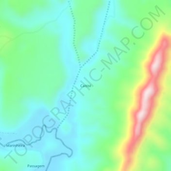 Caitité topographic map, elevation, terrain