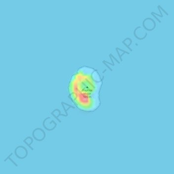Daphne Major topographic map, elevation, terrain