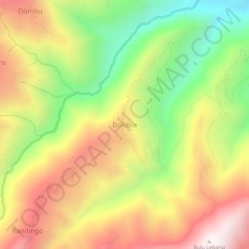 Bolobia topographic map, elevation, terrain