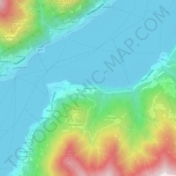 Moniga topographic map, elevation, terrain