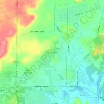 Wolters Village topographic map, elevation, terrain