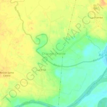 Chipuelo Oriente topographic map, elevation, terrain