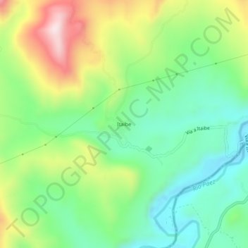 Itaibe topographic map, elevation, terrain