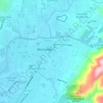 Geronimo topographic map, elevation, terrain