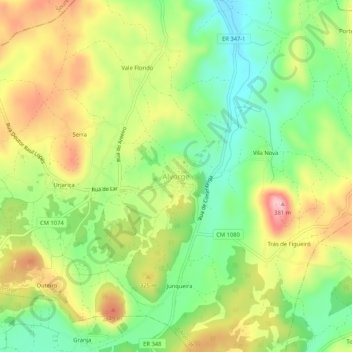 Alvorge topographic map, elevation, terrain