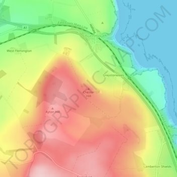 Chester Hill topographic map, elevation, terrain