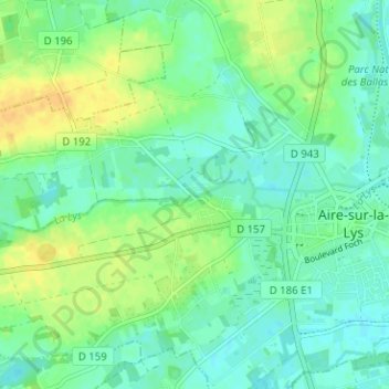 Moulin-le-Comte topographic map, elevation, terrain
