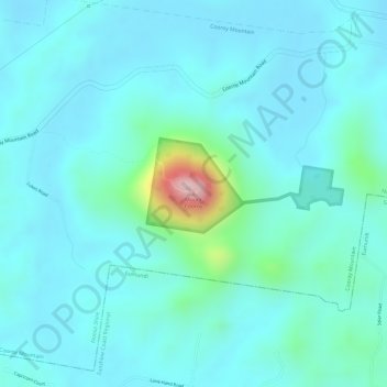 Mount Cooroy topographic map, elevation, terrain