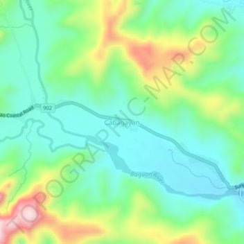 Cabagayan topographic map, elevation, terrain