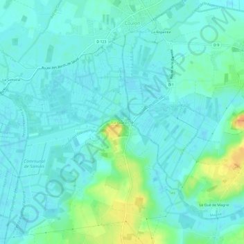 La Garette topographic map, elevation, terrain