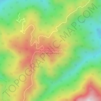 Aït Mhammed topographic map, elevation, terrain