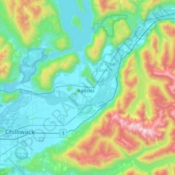Kent topographic map, elevation, terrain