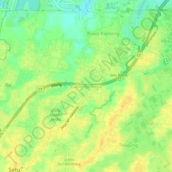 Lubangbuaya topographic map, elevation, terrain