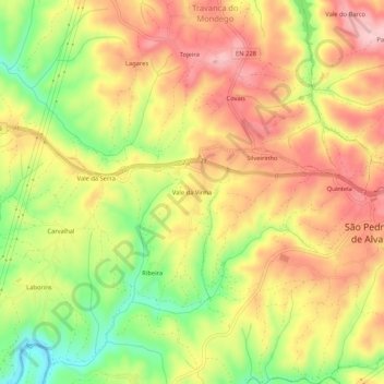 Vale da Vinha topographic map, elevation, terrain
