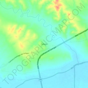 Callapa topographic map, elevation, terrain