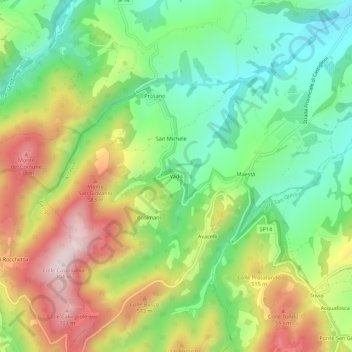 Vado topographic map, elevation, terrain