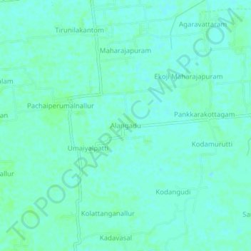 Alangadu topographic map, elevation, terrain