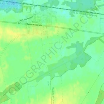 Champ Miache topographic map, elevation, terrain