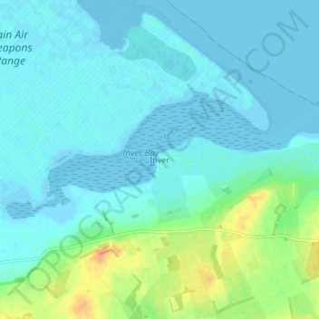 Inver topographic map, elevation, terrain
