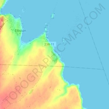 Maberly topographic map, elevation, terrain