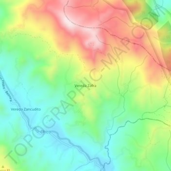 Vereda Zafra topographic map, elevation, terrain