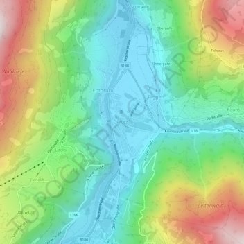 Prutz topographic map, elevation, terrain