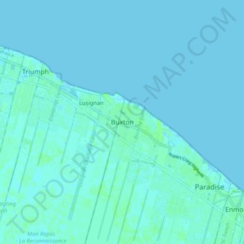 Buxton topographic map, elevation, terrain