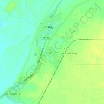 Campo Seco topographic map, elevation, terrain