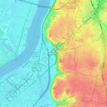 Hameau de Lissandre topographic map, elevation, terrain