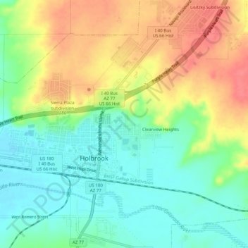 Rosedale Heights topographic map, elevation, terrain