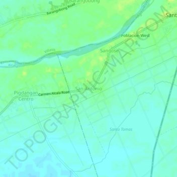 San Antonio topographic map, elevation, terrain