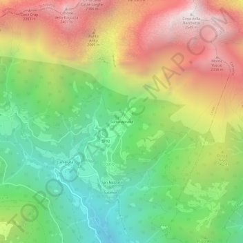 Sommaprada topographic map, elevation, terrain