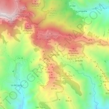 Vegaipala topographic map, elevation, terrain