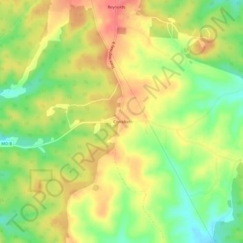 Corridon topographic map, elevation, terrain