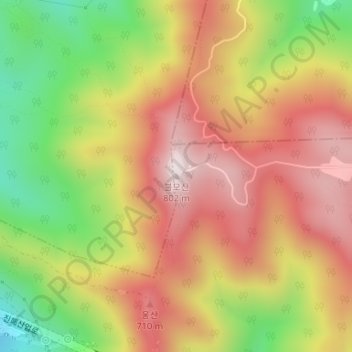 BULMOSAN topographic map, elevation, terrain